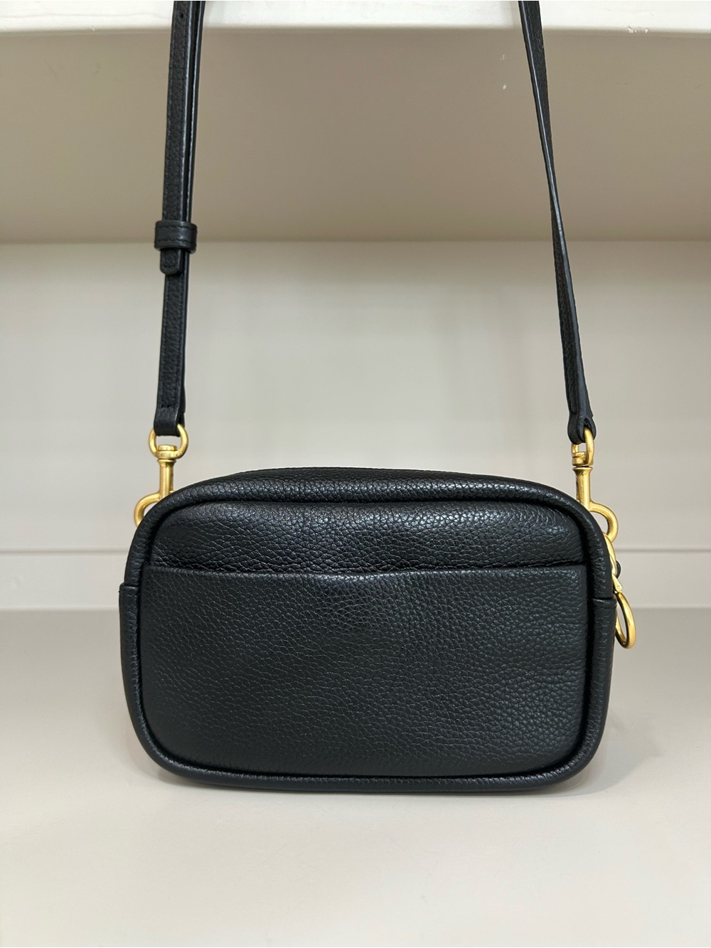 Authentic Tory Burch Perry Bombe Mini Crossbody Camera Bag Leather Purse Black - Picture 5 of 16
